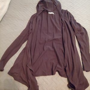 Black hooded sweater